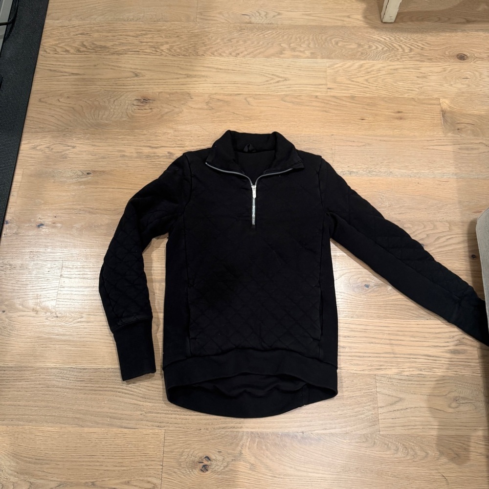 Black Quilted Half-Zip Pullover Lululemon - image 1